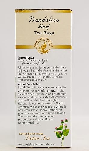 Miniatura 5 de Celebración Herbals Cafeína gratis-24té de hierbas bolsas de té Diente de león Leaf orgánico