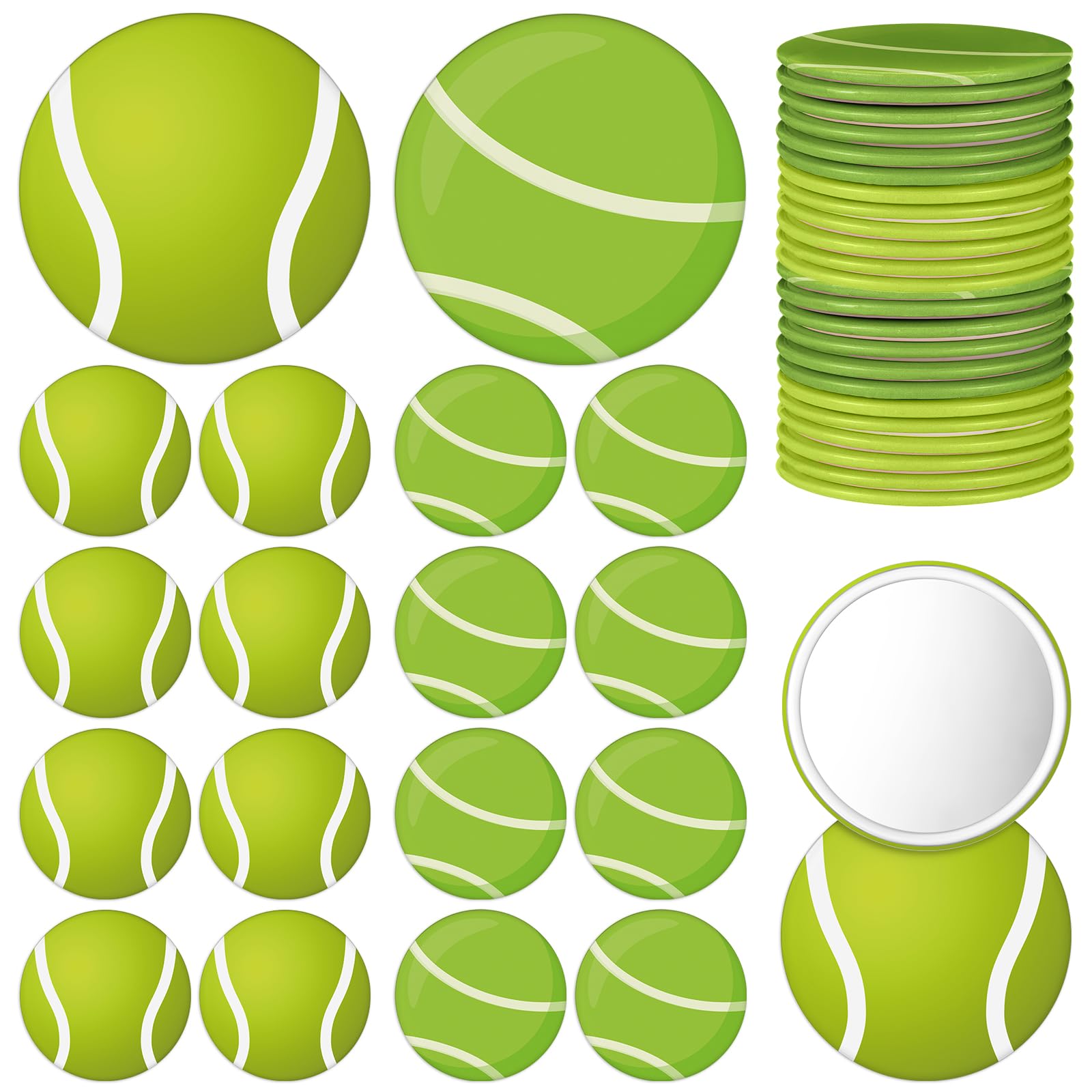 CroBlissful 18 Pcs Tennis Lovers Gifts for Women Compact Mirrors Bulk Round Portable Pocket Mirror Makeup Glass Mini Mirrors Tennis Accessories for