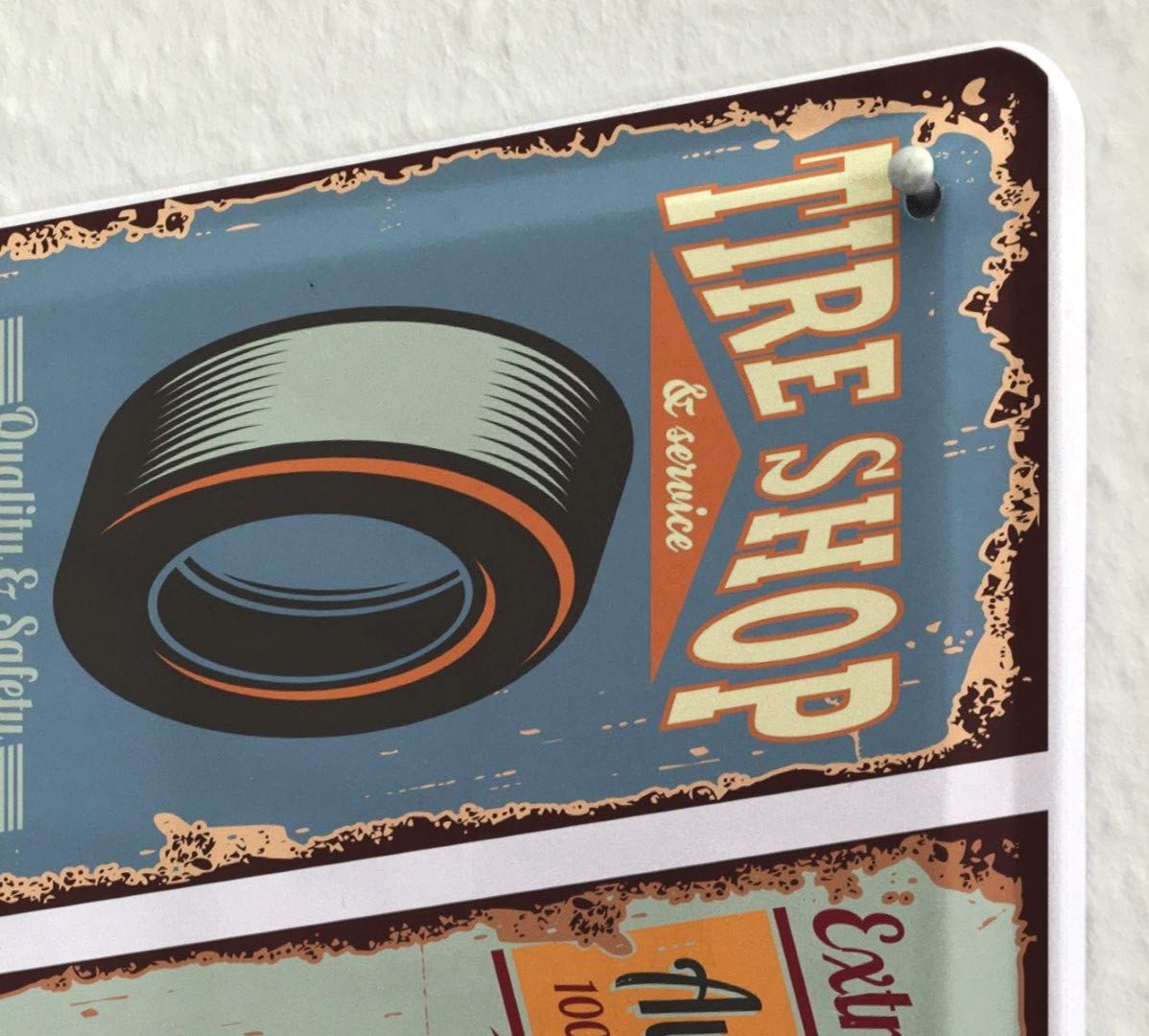 Blaszana tabliczka vintage retro tabliczka metalowa tabliczka ścienna blacha plakat garaż części samochodowe stacje benzynowe