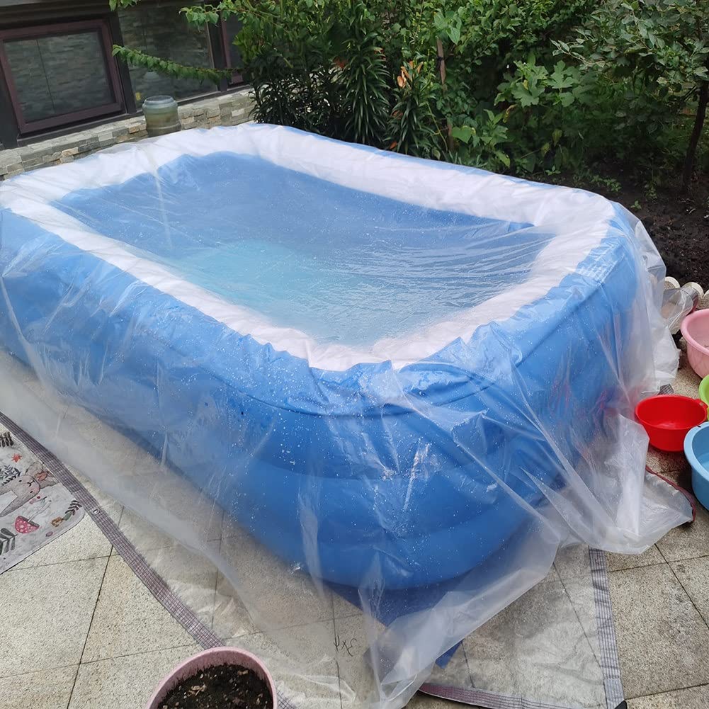 Transparente Abdeckplane Plane wasserdicht 1m,2m,3m,4m, Regenschutzplane für Garten Pflanzen überdachung,Kunststoffplane Holzplane staubdicht wetterfest (3X5m)