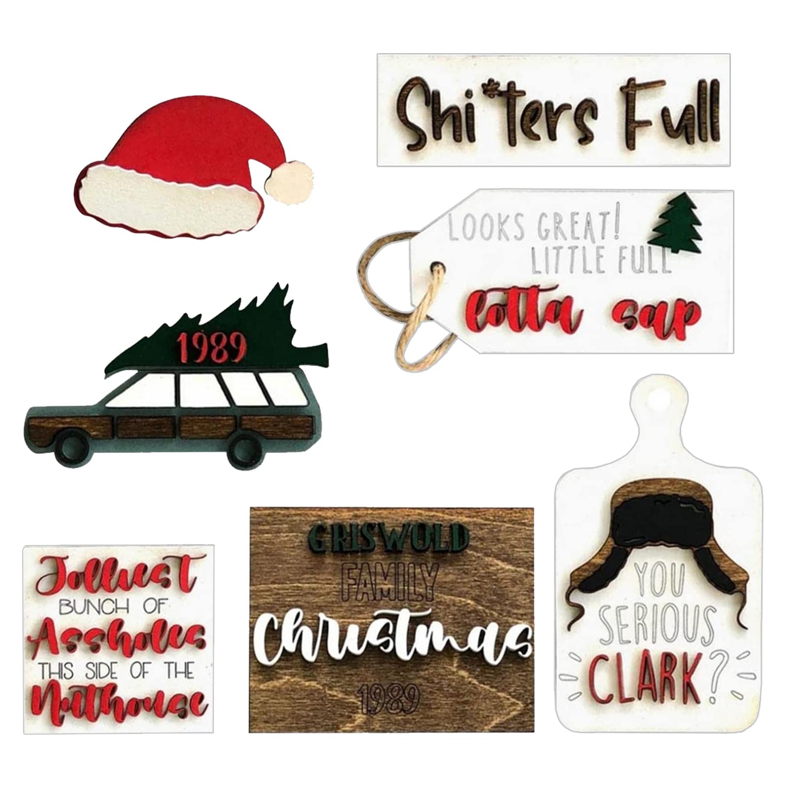 5 vassoi decorativi autunnali per fattoria, gnomi artificiali in legno, decorazione per inverni – decorazioni in legno per feste autunnali per bar