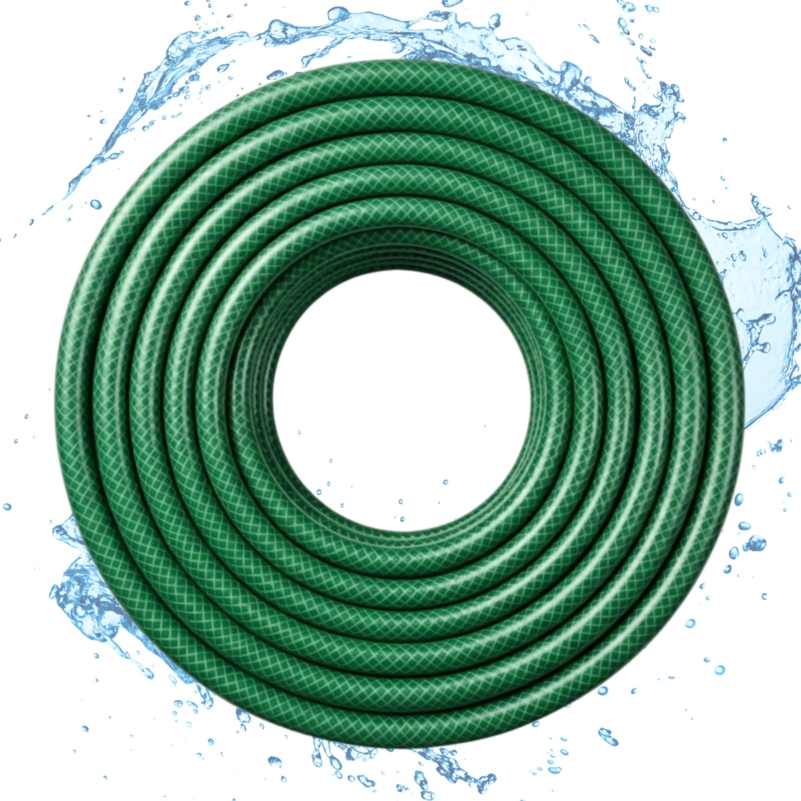 Gartenschlauch Wasserschlauch 3/4 Zoll 20m 30m 50m 100m Schlauch + Adapter Varianten Farbe (Grün, 3/4" 100m mit Adapter Set)