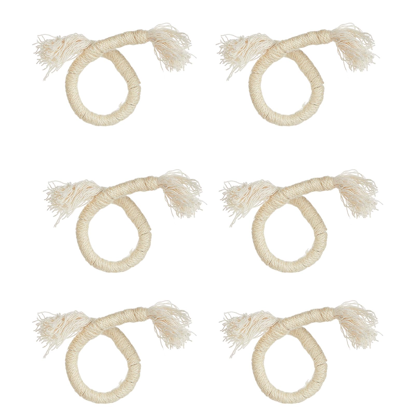 Tsophreniq Of 6 Elegant Napkin Rings Decoration Stylish Napkin Holder Serviette Buckles for Dinner Parties Tabletop Adorment Decorative Rings