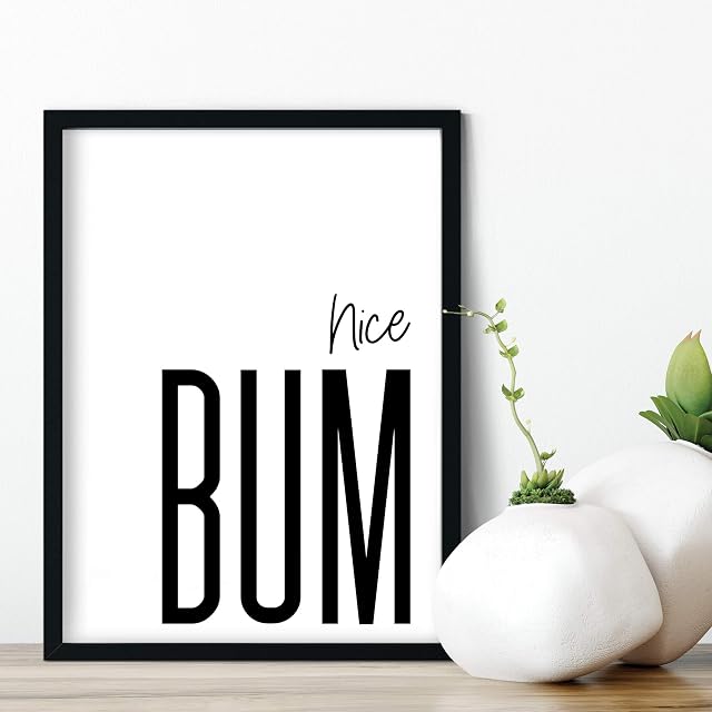 Little Angels Jamboree Nice Bum Bathroom Toilet Prints Wall Art Poster Funny Humour Home Pictures Modern Minimal