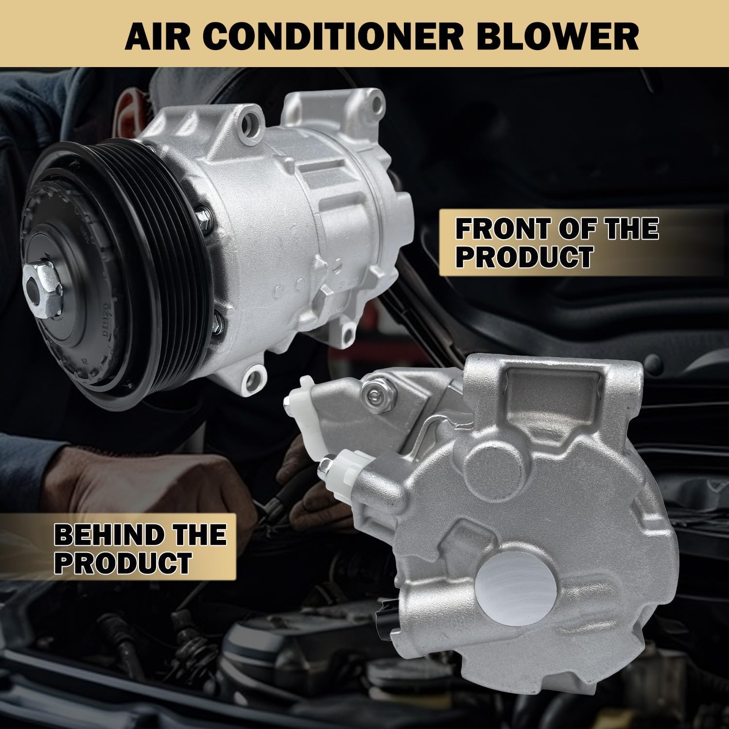 Air Conditioner AC Compressor Fits for Toyota RAV4 2.5L 2009-2012, for Toyota Camry 2.5L 2012-2017, with A/C Clutch, CO11303C AC Compressor, Replaces 8831008080, 8831008081, 8831008082