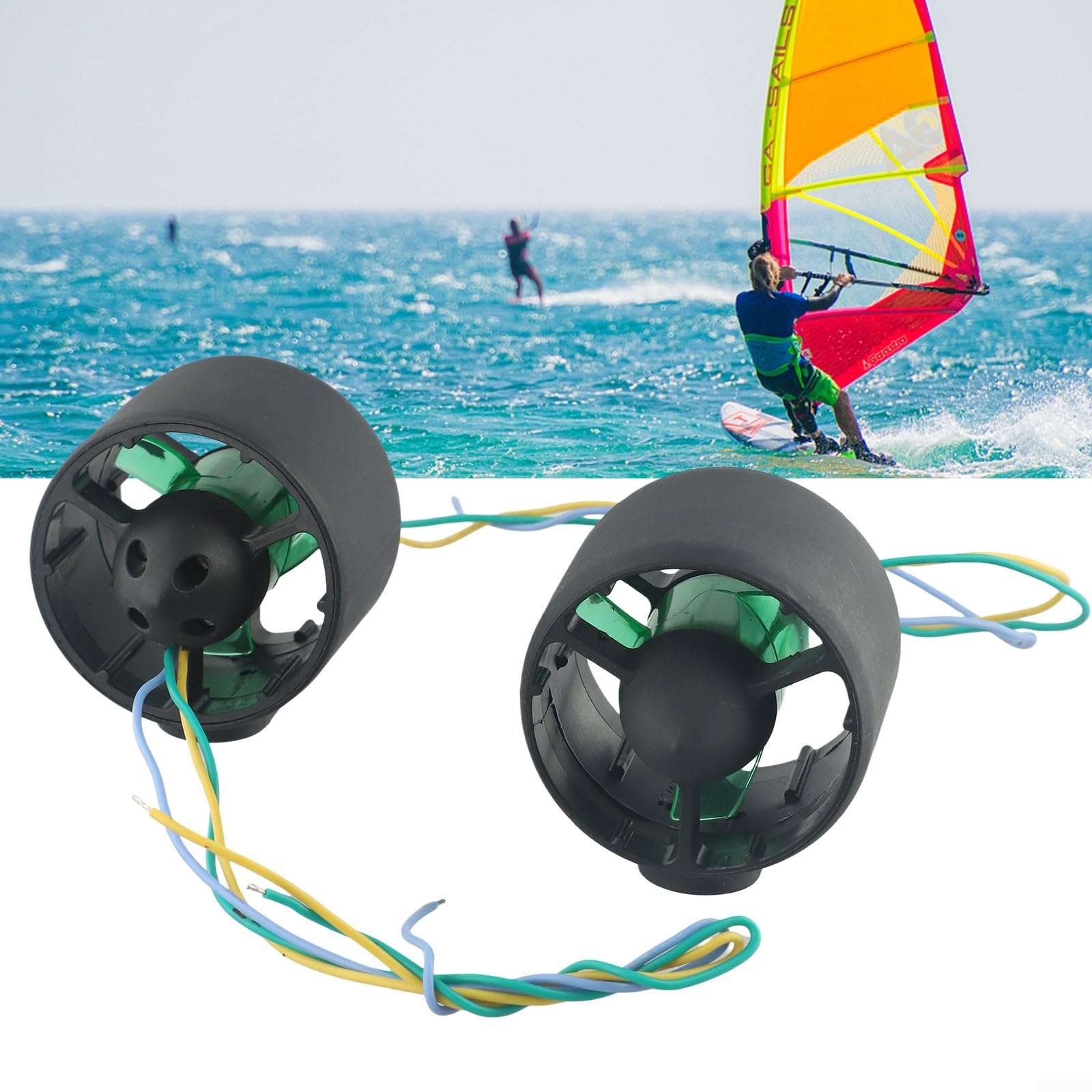 Propulsore subacqueo per barca, motorizzabile fino a 2000 m, motore elettrico brushless per modifiche di attrezzi da pesca, barche di salvataggio, robot subacquei (1 paio)