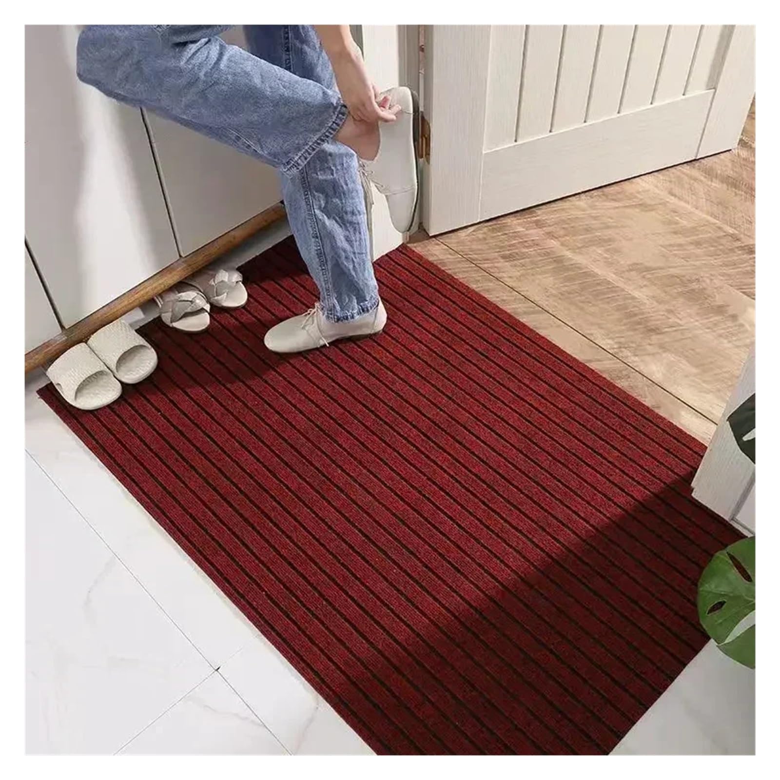 Zerbino Ingresso Tappeto e zerbino a copertura totale, di benvenuto, tappeto da pavimento impermeabile antiscivolo for interni ed esterni(Black,60x90)