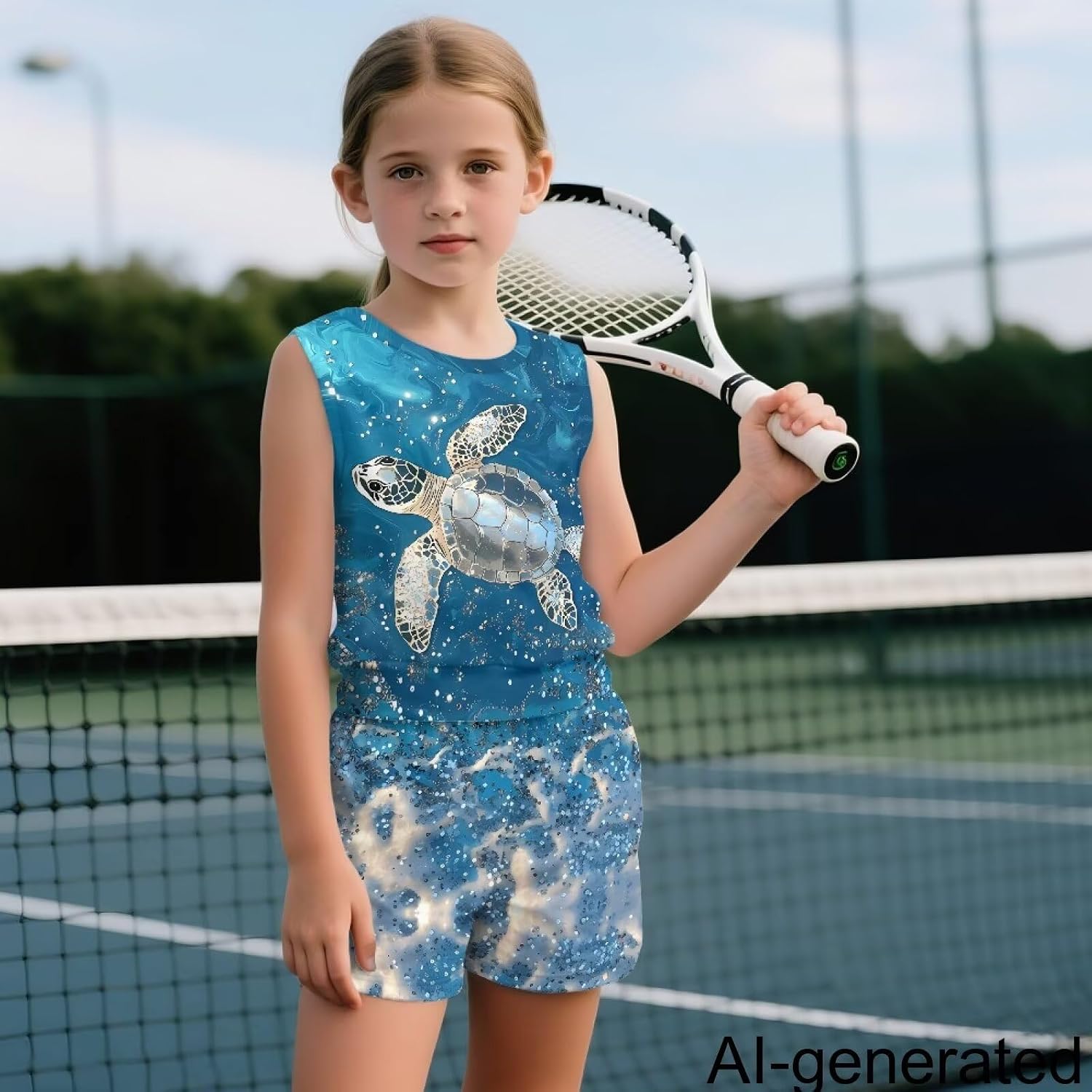 Girls Sleeveless Tank Top and Shorts Set Kids Summer Crop 2 Piece Golf Tennis Outfits with Pocket Size 5-14