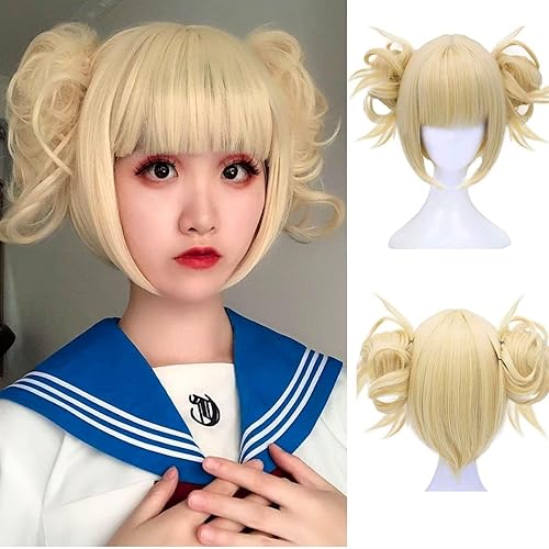 Ebingoo Peluca morada parche de ojos diadema gorra de peluca para cosplay anime corto Bob púrpura con flequillo para mujer disfraz de película de