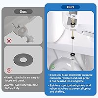 Vista 3 de Tornillos universales de latón macizo para asiento de inodoro, 2 piezas de pernos de metal para asiento de inodoro, repuesto de tornillo