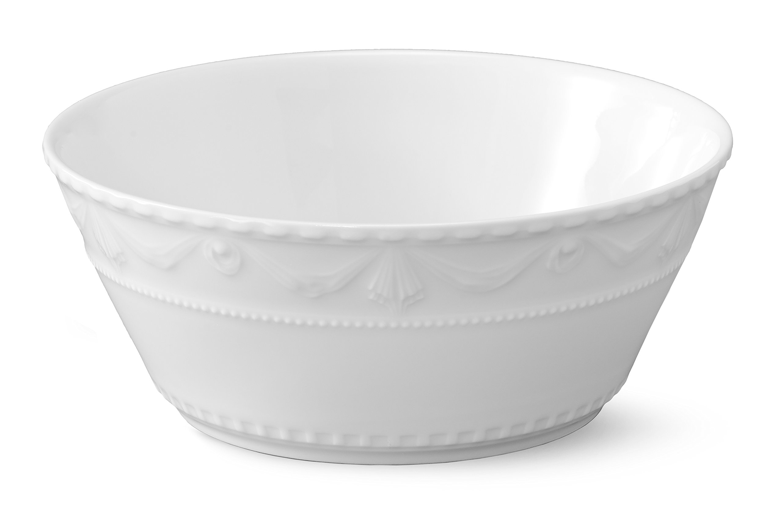 KPM Berlin KURLAND Müsli-Set 3 tlg., Porzellanschale & -becher, Porzellanset, Müslischale, Frühstücks-Set, handmade, Porzellan weiß im Geschenkkarton