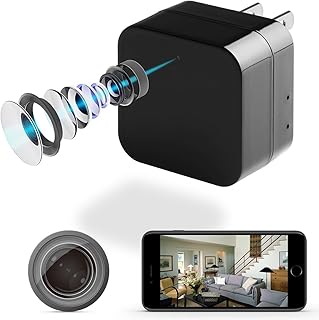 Spy Small WiFi USB Charger Camera with Night Vision Indoor Home Security Hidden Smart Camera Wireless Baby Monitor Surveillance Security Cam Motion Detection with App Live Feed