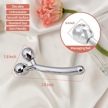 Face Roller-Skin Care Massager, Face Massage Tool for Face and Eye | Metal Facial Roller Glides Across Face,Neck,and Eyes.Ideal for Women's Daily Beauty Routine
