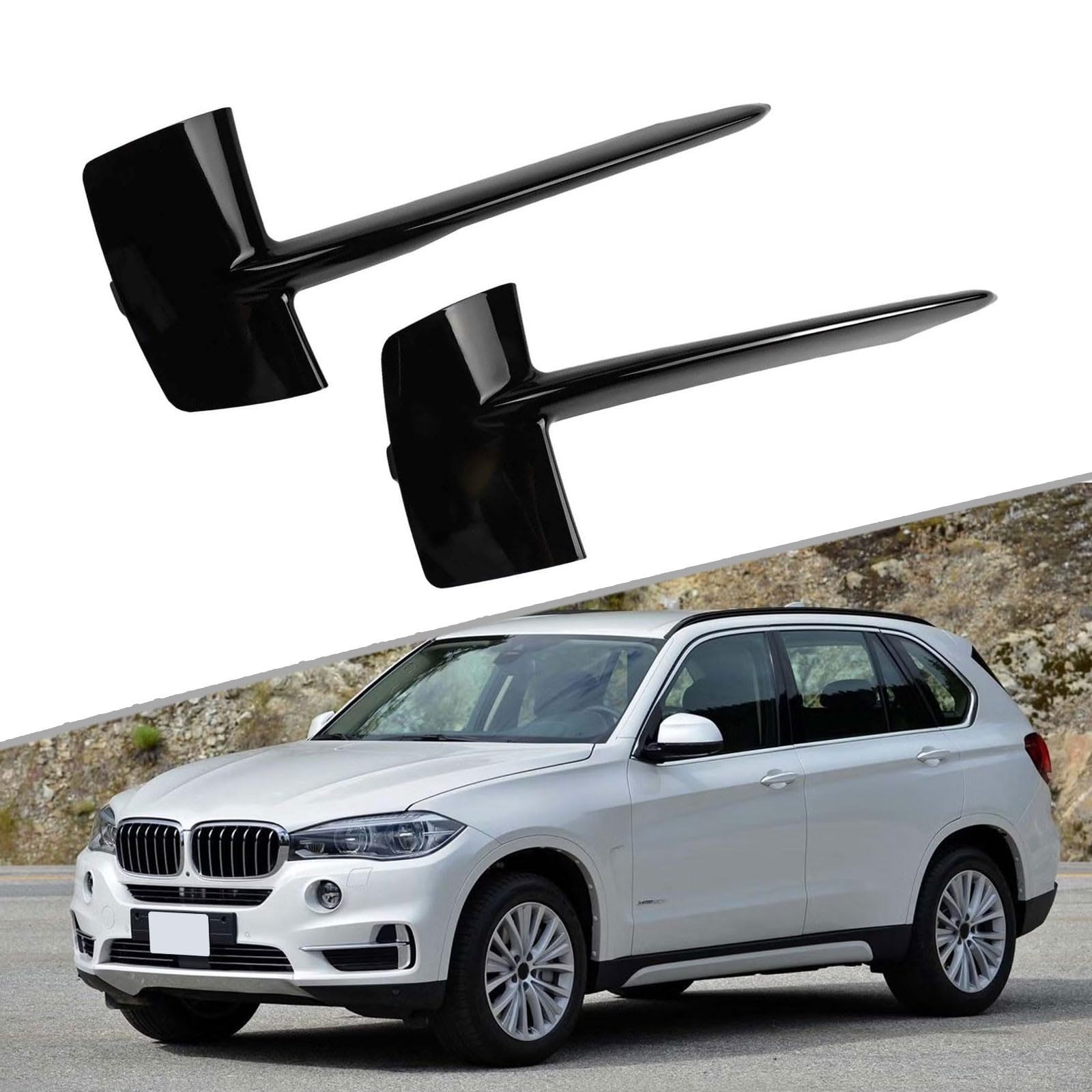 Griglia paraurti anteriore nera cromata per BMW X5 F15 2012-2018 OE 7325395 coppia di mascherina griglia anteriore