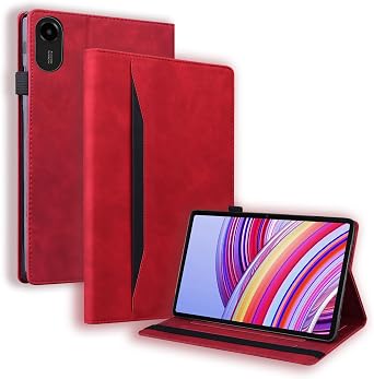 PU Leather PC Material Hard Case for Redmi Pad 2 11-inch 2025 - Model US-J5-P2-N077 Red