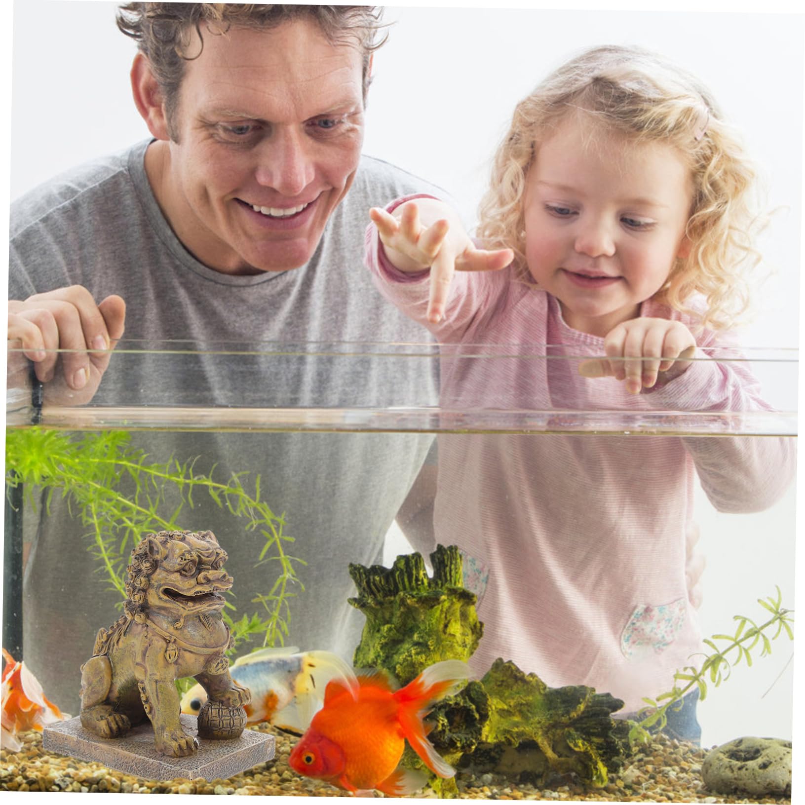 BESPORTBLE 3stücke Simulation Lion Deko Fisch Tank Landschaftsdeko Resin Handwerk Für Aquarium Dekorativ Und Versteckmöglichkeiten Für Fische