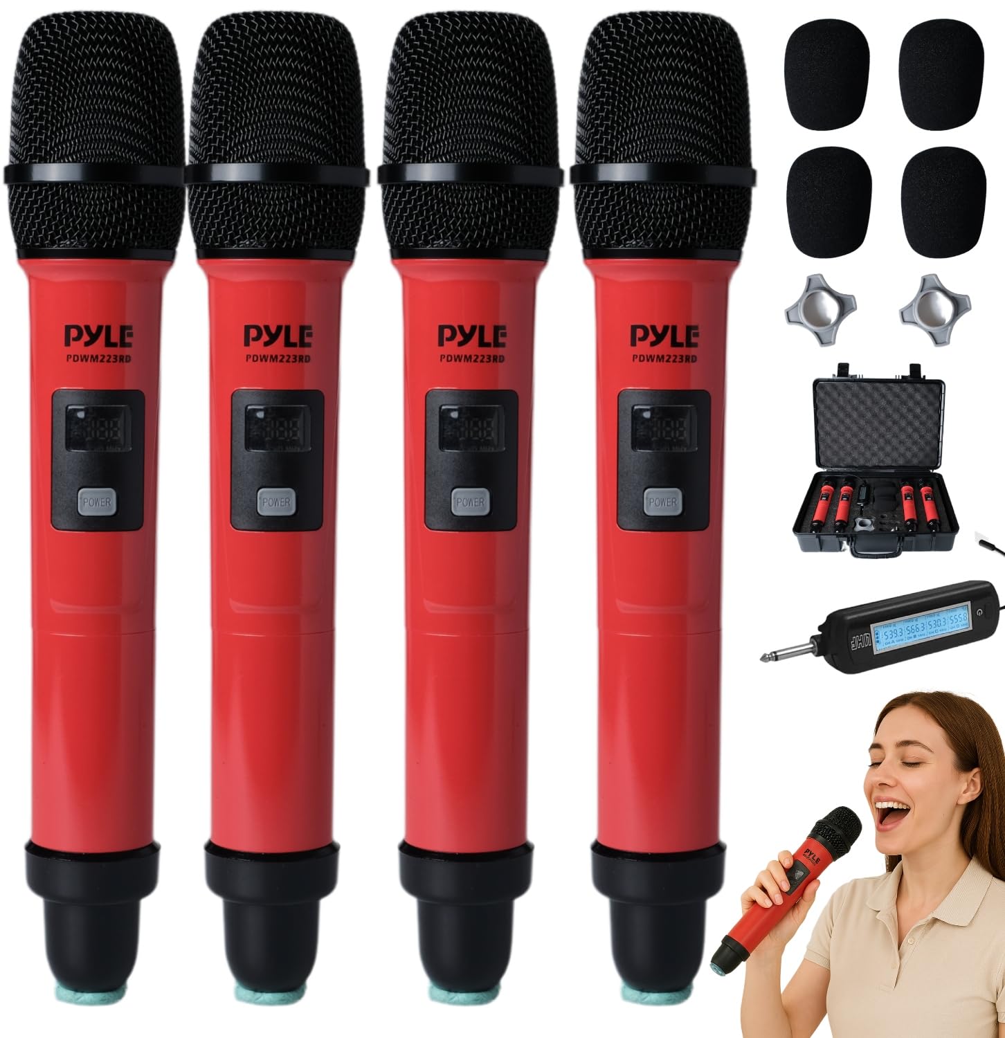 Pyle Portable Wireless Microphone System Pyle Portable UHF Band