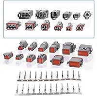 Vista 2 de Kit de conectores impermeables DT de 174 piezas, 2, 3, 4, 6, 8, 12 pines con 75 pares de 16 terminales estampados, adecuado para motocicleta