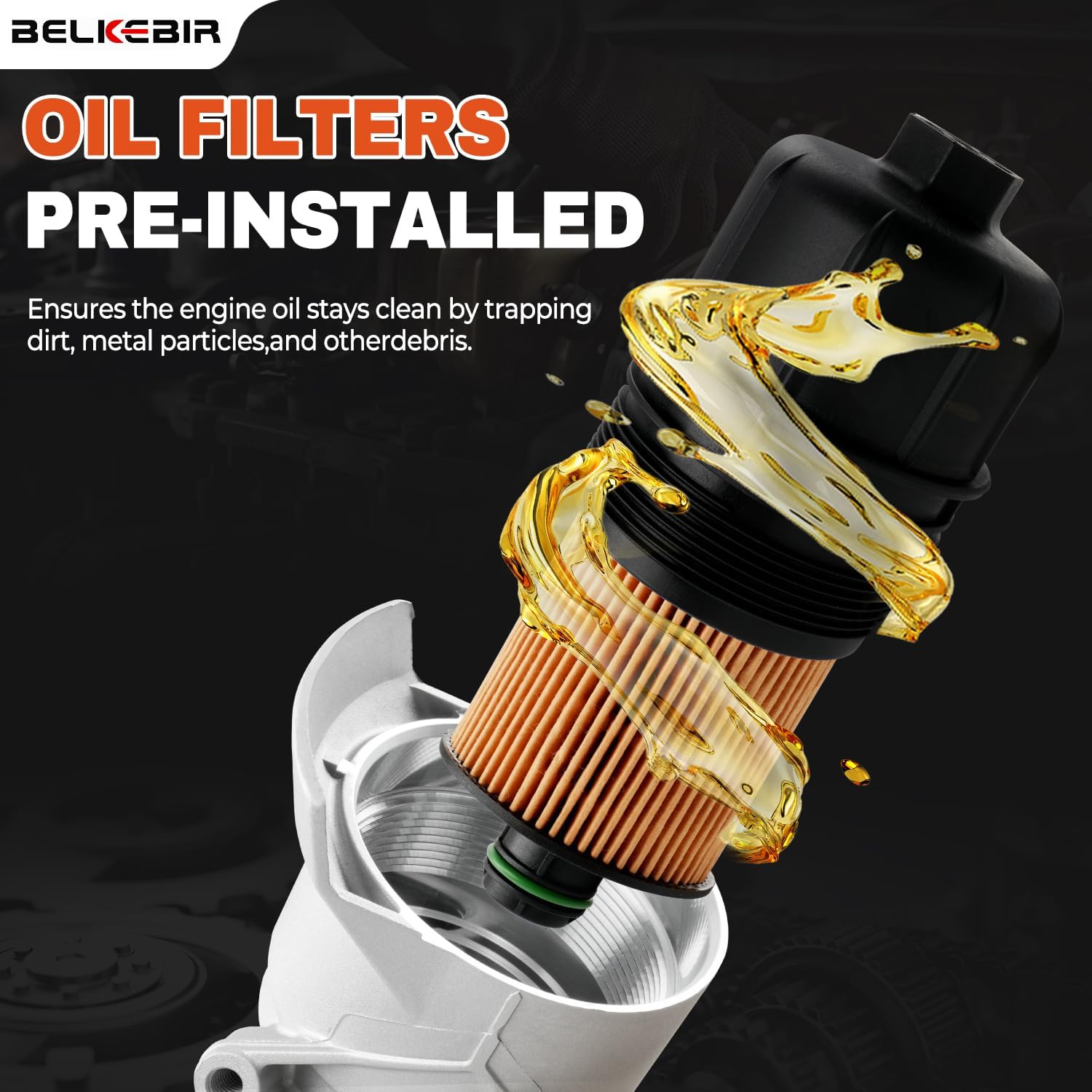 68624177AA Upgrade Aluminum Engine Oil Cooler Oil Filter Housing Compatible with 2014-2019 Ram 1500 Classic 3.0L V6 Diesel Replaces 68624177AA, 68229403AA, 46343220, 68531248AA