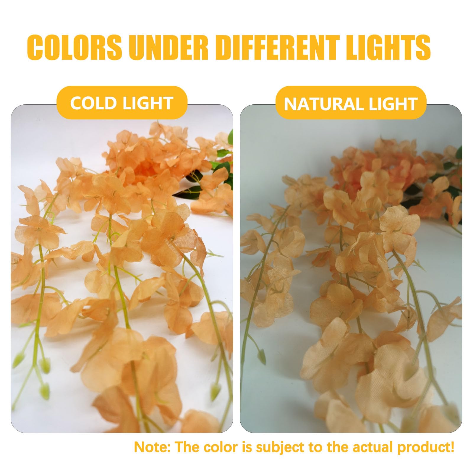 Amazon.com: ZEBMOON 5 Pack Orange Wisteria Hanging Flowers, 3.44 Ft Fake  Hanging Flowers, Artificial Wisteria Garland Vines for Wedding Room  Backdrop Outdoor Patio Garden Decoration : Home & Kitchen