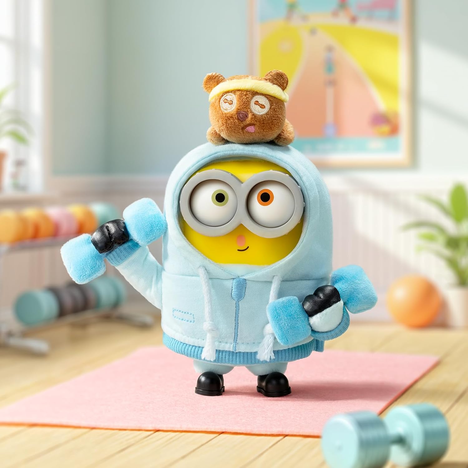 52TOYS Minions Bob & Tim – Best Buddies Forever Series Vinyl Plush Keychain Collectible Toy- 1PC Action Figures with Soft Touch, Movable Joints, Perfect for Home Decor & Gifts