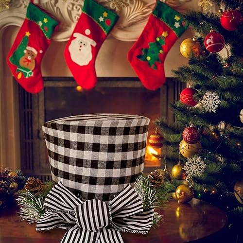 Miniatura 3 de URMAGIC Decoración para árbol de Navidad, 28 x 15 pulgadas, con sombrero y brazos articulados, adorno para árbol de Navidad, adornos para árbol de