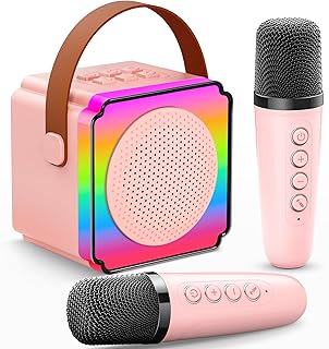 Gontence Karaoke Machine 2 Microphones, Girls Birthday Prese