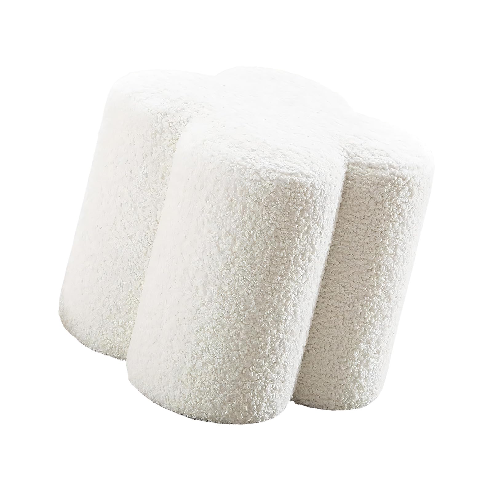 Tsophreniq Ottoman Footstool for Couch Flower Pattern Foot Rest Comfortable Sponge Poofy Modern Living Room Vanity Stool Poofy Foot Rest with Flower Pattern Sponge