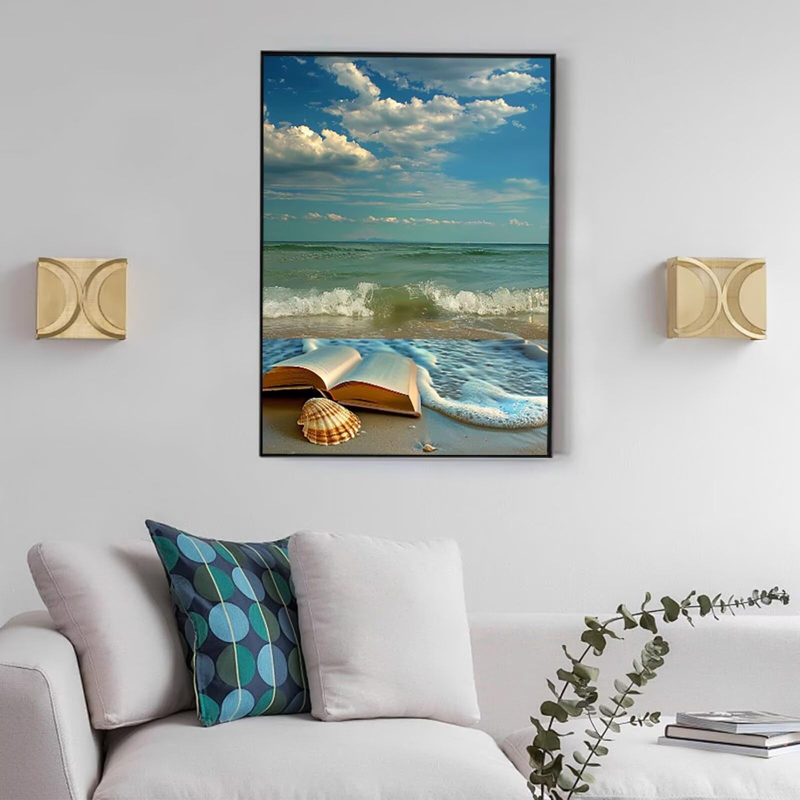 ARPADAMO DIY Diamant-Malerei – Meer & Strand Motiv, 18,3 X 18,3 Cm, Mit Speziellen Kristalldiamanten & Werkzeug