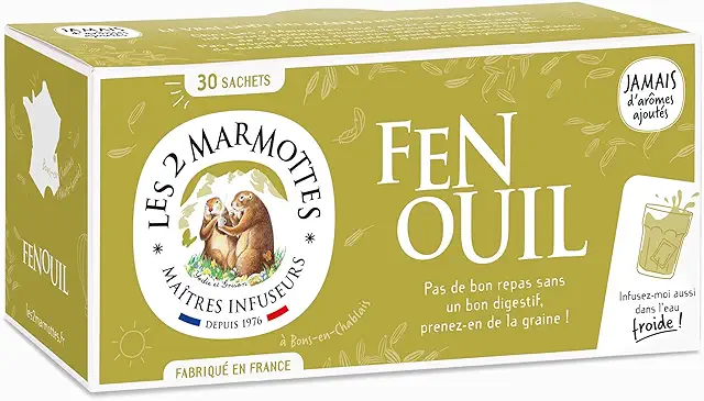 Infusion Fenouil - Tisane Allaitement aux Graines Anisées - Les 2 Marmottes