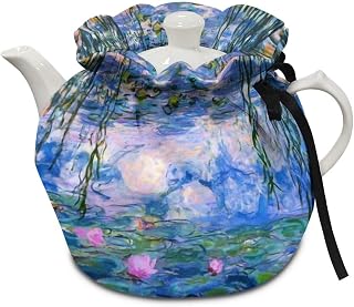 DISNIMO Claude Monet Poster Tea Pot Cover Tea Cozy Insulation Teapot Cosy Tea Pot Warmer Cover for Home Kitchen Table Teapot Kettle Cover Keep Warm