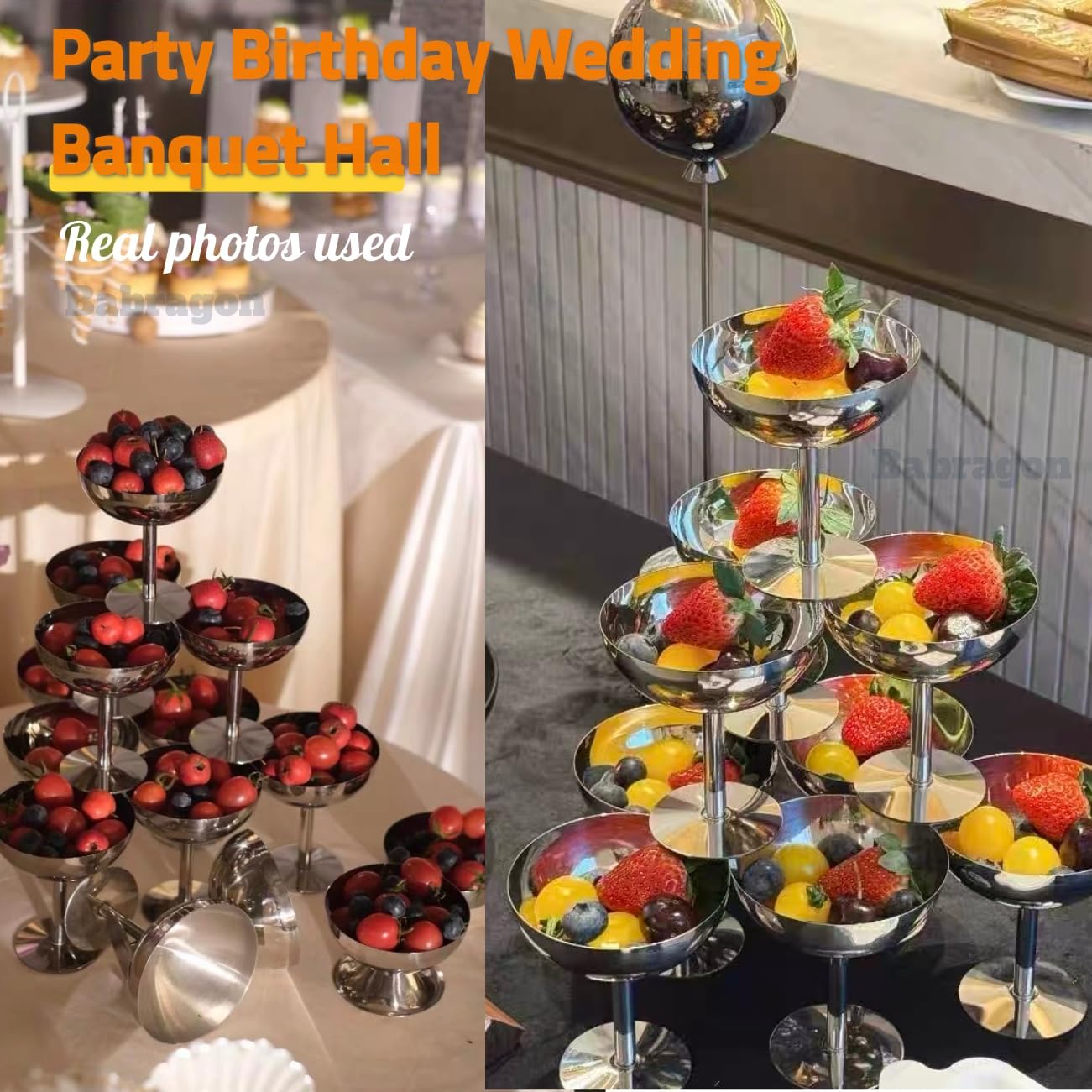 Hapivida 4PCS Stainless Steel Ice Cream Cups Serving Dessert Dish Bowls for Dessert, Sundae, Fruit, Salad, Snack, Cocktail, Condiment (Short feet*4)