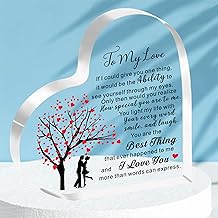 Romantic Valentines Day Gift For Him Her Couple Lover I Love You Plaque Gifts For Wife Girlfriend Boyfriend Husband Birthday Anniversary Christmas Wedding