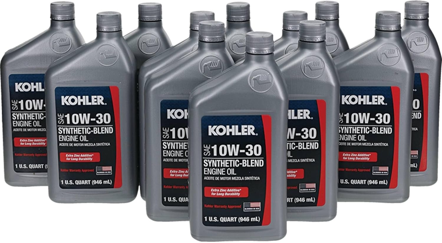 Kohler Stens 055-922 4-Cycle Engine Oil Compatible with/Replacement 25 357 64-S SAE 10W-30 Oil Weight