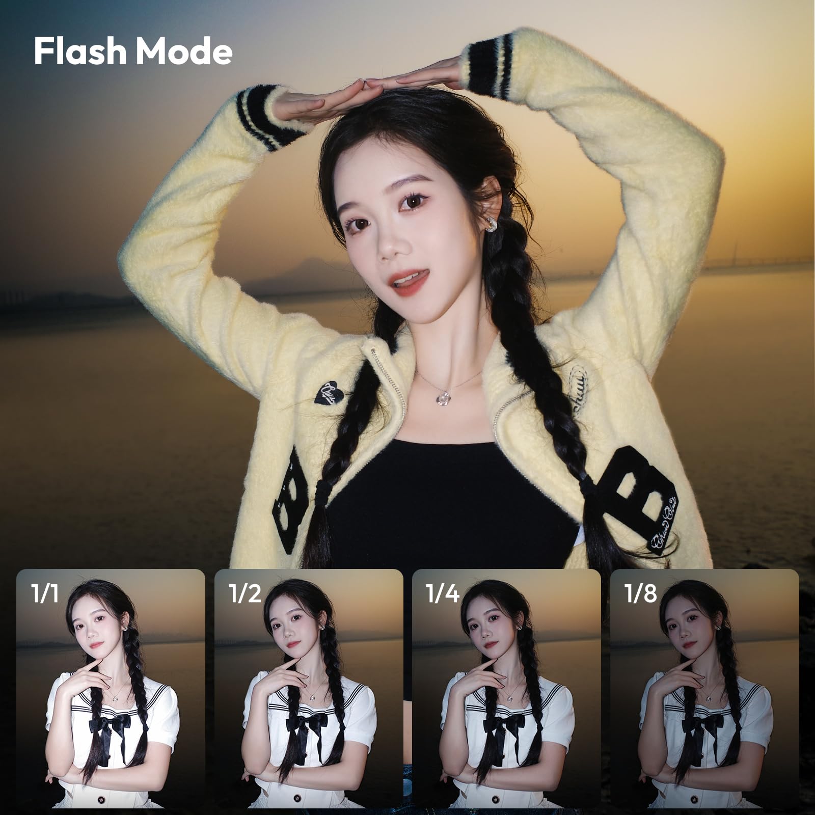 ULANZI SL02 Mini Flash Speedlite with Video Light, GN8 6500K Camera Mini Flashlight for Canon Fuji Sony Nikon and Othe SLR Digital Cameras, 4 Power Levels Camera Flash Speedlight NOT Fit Sony ZV -1F