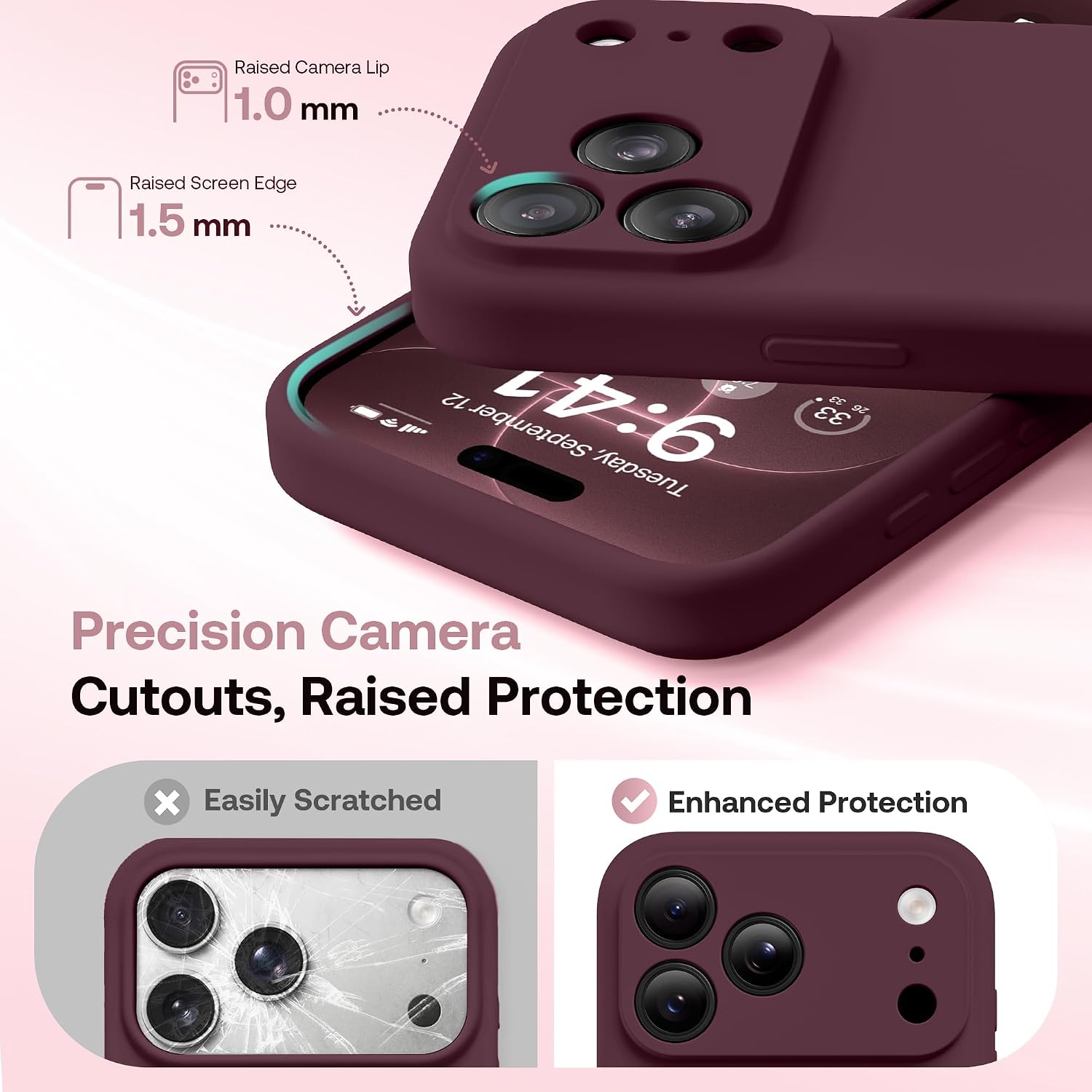  Magnetic for iPhone 18 Pro Case/17 Pro Case, Burgundy thumbnail