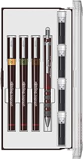 Isograph Junior Set 3x Technical Pens | 0.20mm0.30mm0.50mm Fineliner Pens + Accessories