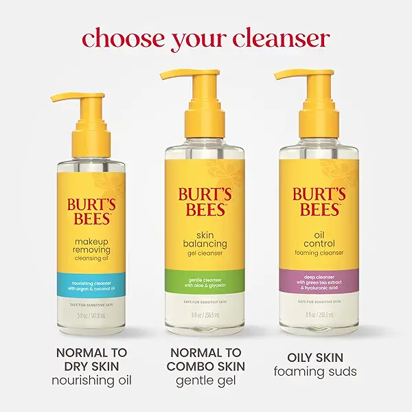 Burt's Bees Oil Control Foaming Cleanser; For Oily Skin; Safe for Sensitive Skin; Deeply Cleanses, Includes Green Tea Extract and Hyaluronic Acid; 8 Fl. Oz. 12