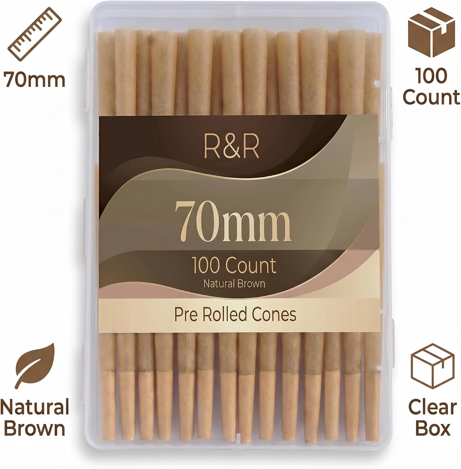 cones rolling paper/100PACK / 70mm Rolling Paper Filling funnels/Mini Scoop/Packing Sticks | Cones | Bong