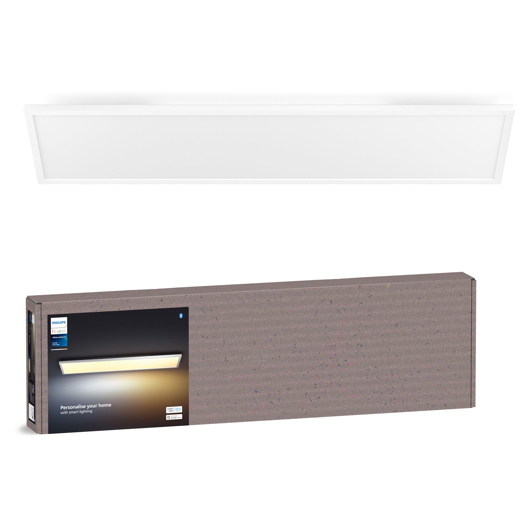 Philips Hue Philips Hue White Ambiance Aurelle Smart LED Panel Light Inc. Dimmer Switch [120x30cm - White] for Indoor Home Smart Lighting, Wall, Ceiling, Bedroom, Livingroom, new generation