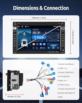 ESSGOO Android 15 2+64G Car Radio Wireless Carplay Android Auto for VW | Polo MK3/4 9N Golf 4 Passat B5 T5 Seat Skoda, 7 Inch Touchscreen with Bluetooth FM RDS GPS WiFi