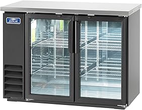 Arctic Air ABB48G 49-Inch Two Swinging Glass Doors Back Bar Refrigerator, 115v, 12.5 Cubic Feet, Black Stainless Steel