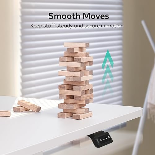 Miniatura 12 de FEZIBO Escritorio eléctrico de pie ajustable en altura, escritorio de pie de 40 x 24 pulgadas, escritorio de computadora de oficina en casa con