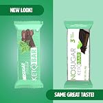 No Sugar Keto Bar Snack - Low Carb No Sugar Keto Snack Food with Keto Friendly Macros, 3g Net Carb, 9g Plant Based Protein, 13g Healthy Fat, Sugar Free (0g) (Mint Chocolate, 480g)