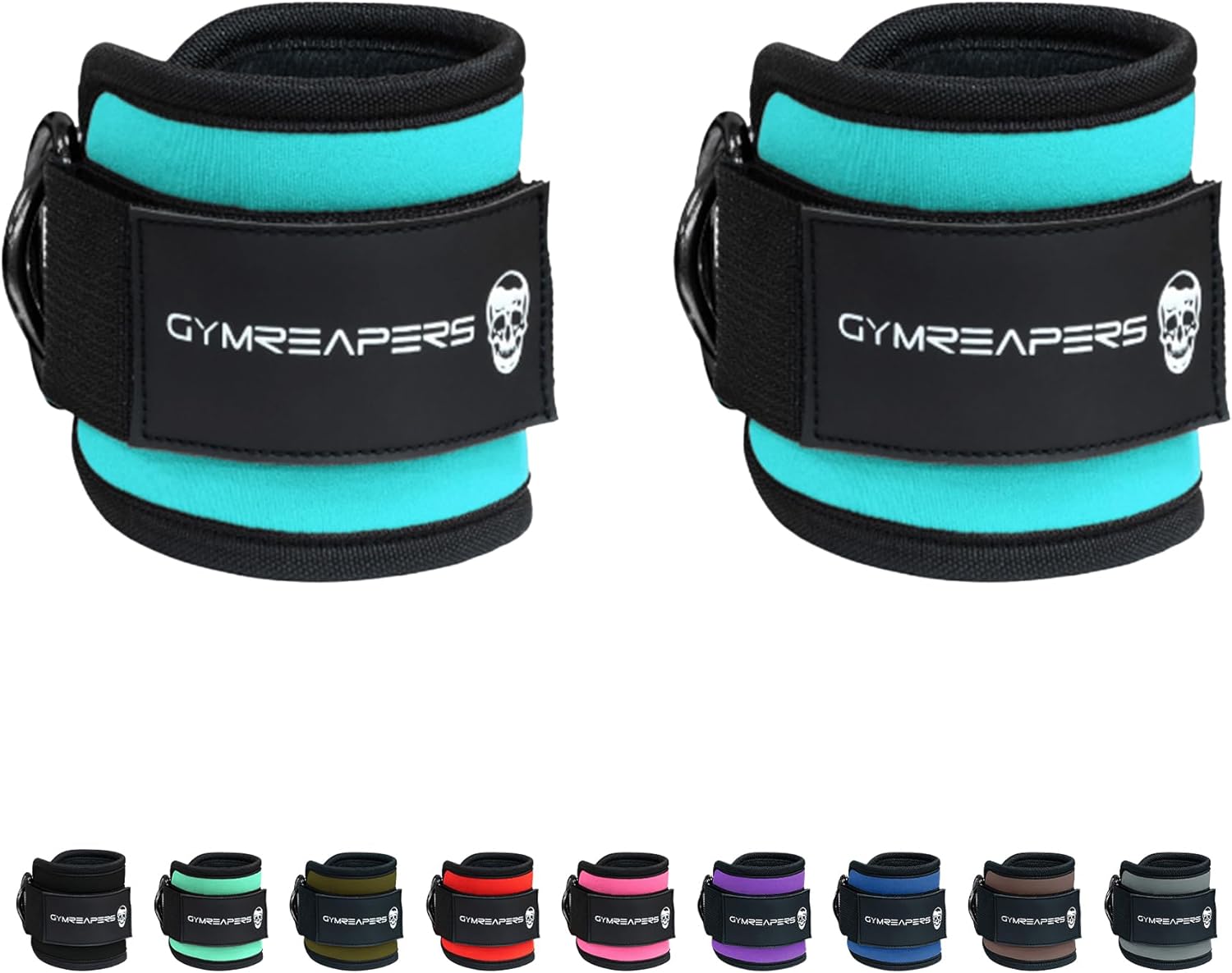 Gymreapers Ankle Straps For Cable Machine Kickbacks, Glute Workouts, Lower Body Exercises – Adjustable Leg Straps with Neoprene Padding