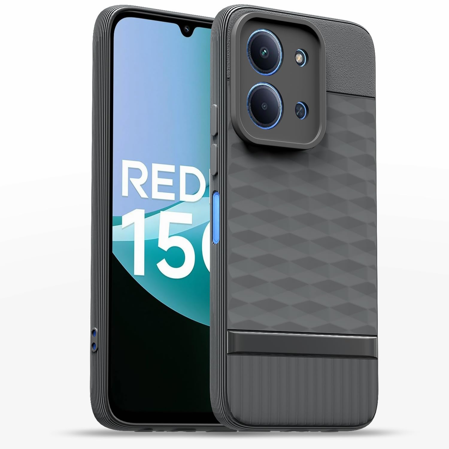 Outlouders Back Cover for Redmi 15C 5G | Full Camera Protection | TPU Soft Flexible Shockproof Bumper Case (Grey)