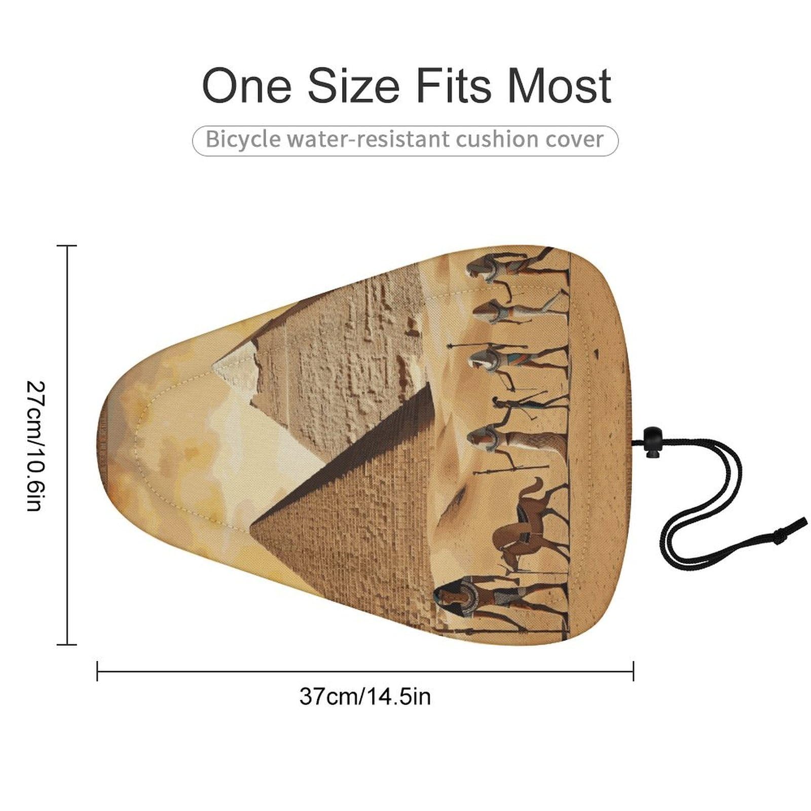 Ancient Egypt Bike Seat Cover for Men Women, Waterproof & Dustproof Bike Seat Cushion with Drawstring, Adjustable Bicycle Saddle Cover for Or Rain & Sun Protection