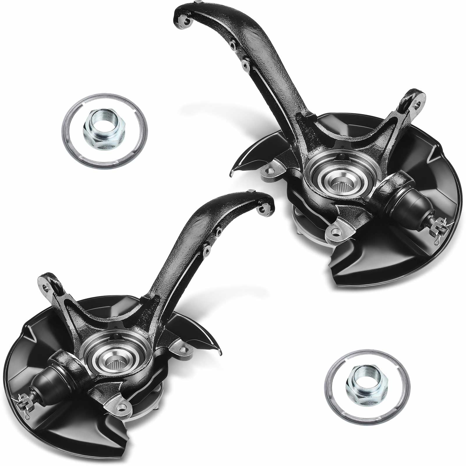 A-Premium 2x Front Steering Knuckle & Wheel Bearing Hub 