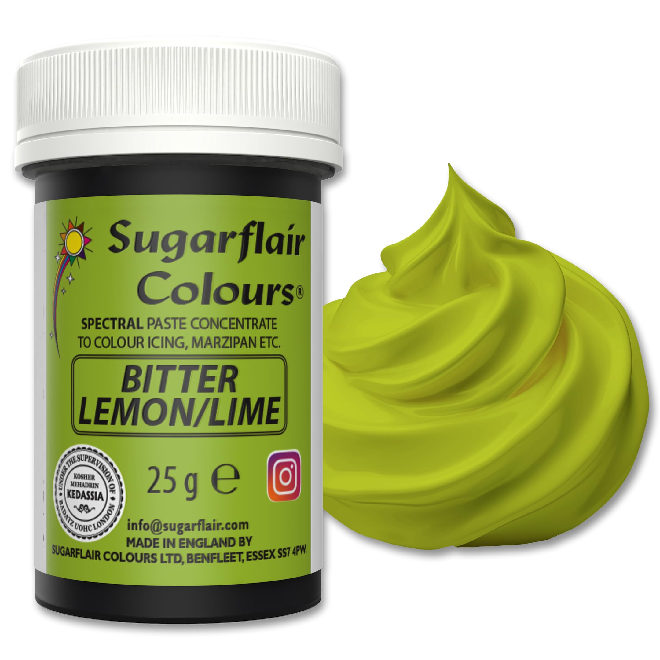 Sugarflair Bitter Lemon Lime - Spectral Paste Concentrate Food Colouring 25G