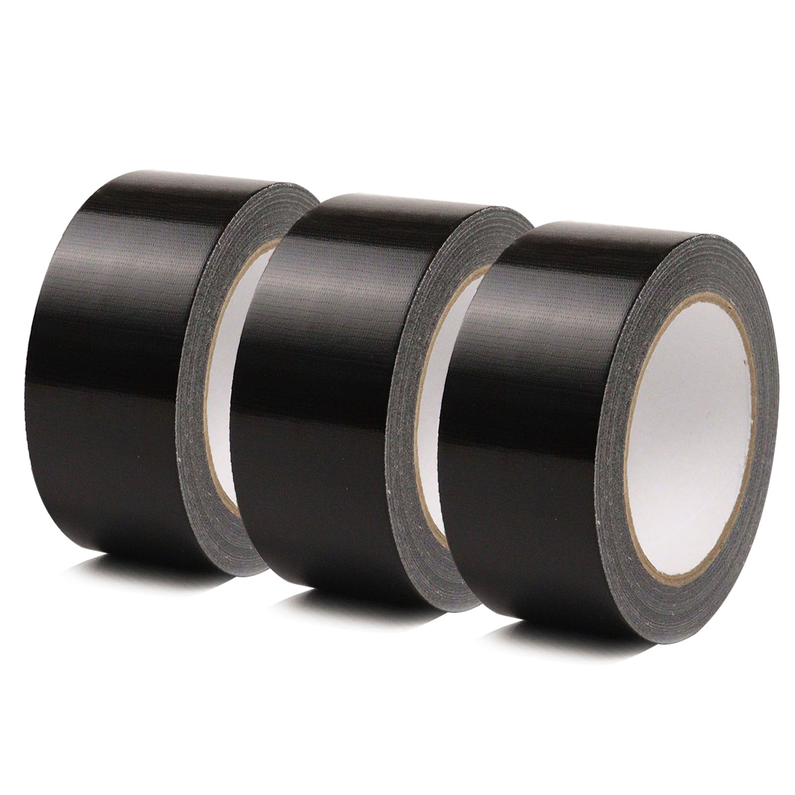 Image of Heavy Duty Waterproof Duct Tape for Industrial & Outdoor Use - 3 Rolls x1.88 x30 Yards, Tear-Resistant, Professional Grade Black Duct Tape